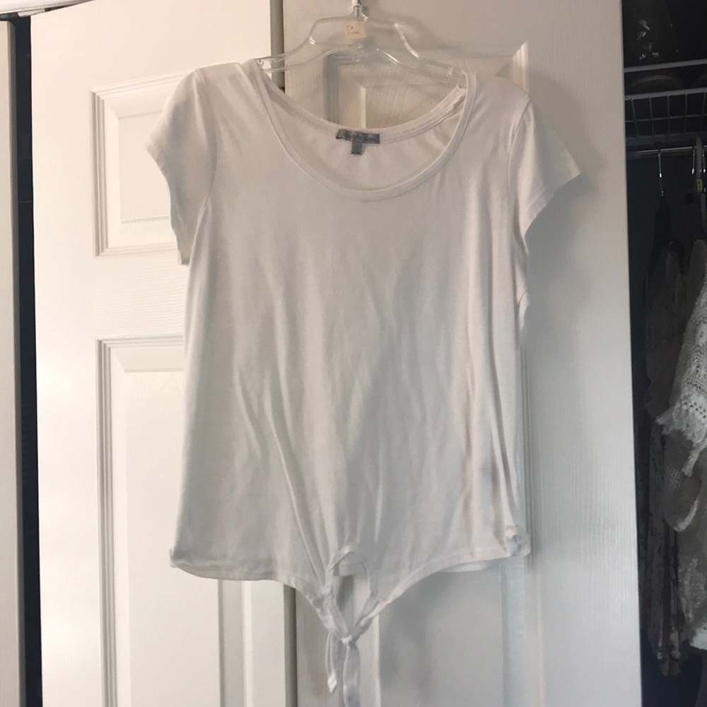 Plain White Tee with Tie